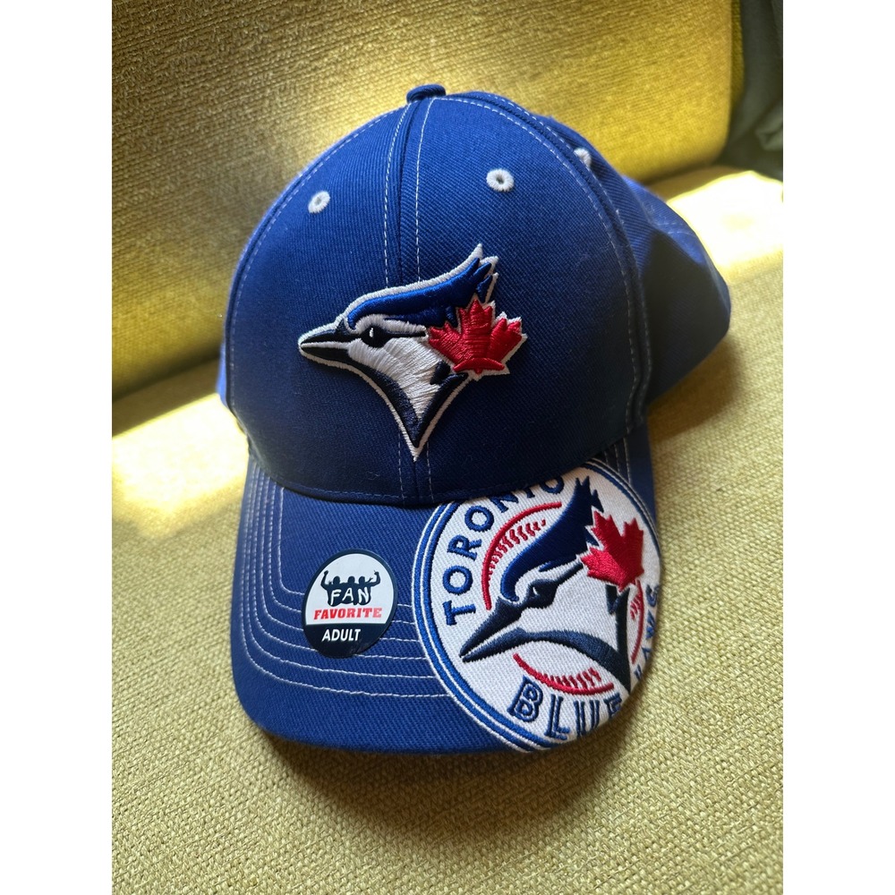 MLB Toronto Blue Jays Hat Fan Favorite Blue Embroidered Adjustable Baseball Cap